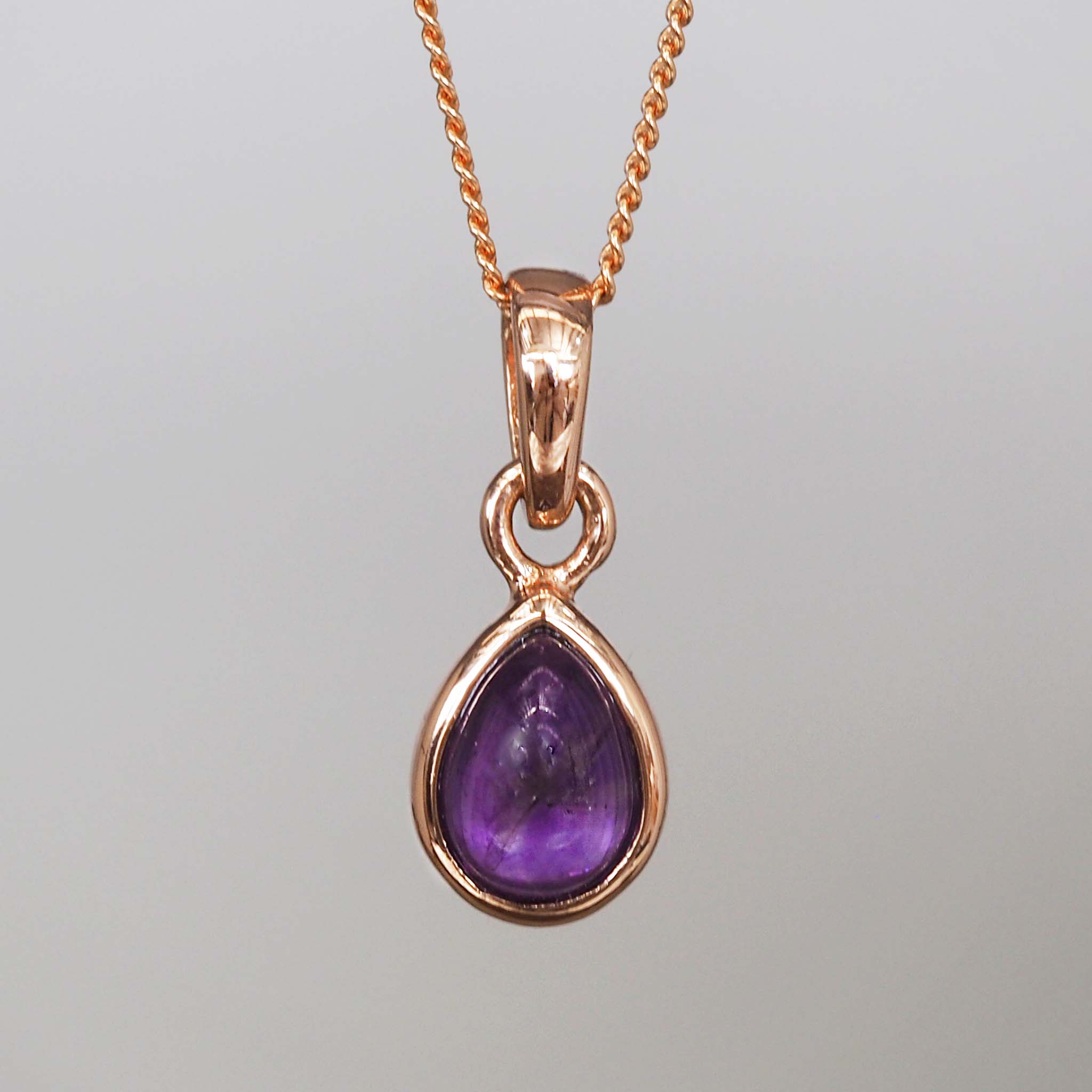 february birthstone rose gold amethyst necklace by australian jewellery brands online indie and Harper 