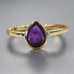 february birthstone gold amethyst ring - womens jewellery by Australian jewellery brands indie and Harper