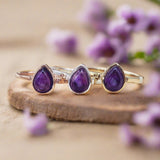 February Birthstone Amethyst rings by Australian jewellery brands online indie and harper