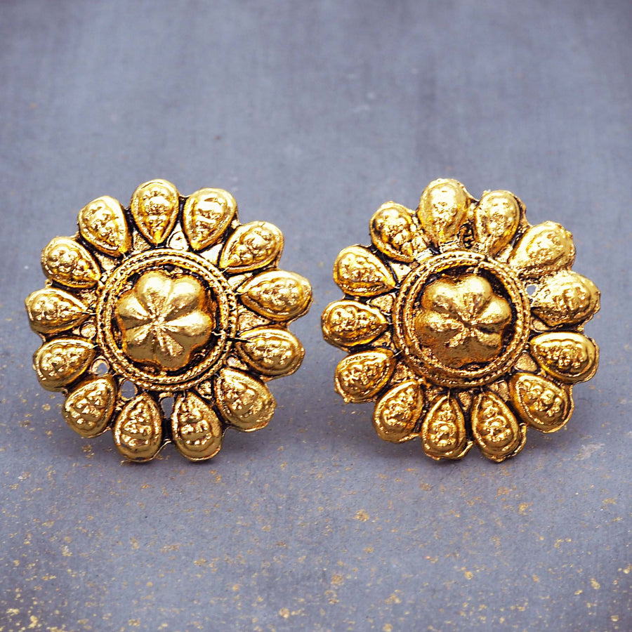 gold bohemian earrings - women's bohemian earrings by online jewellery brand indie and harper