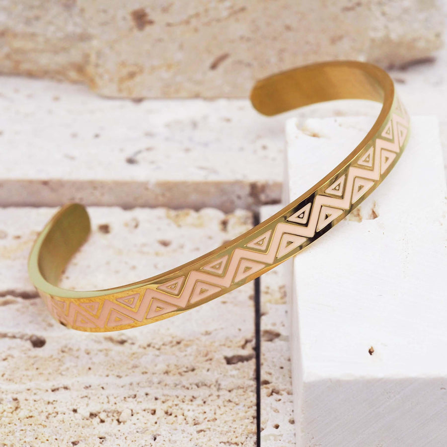 gold bracelet - gold enamel jewellery by women’s waterproof jewellery brands indie and Harper 