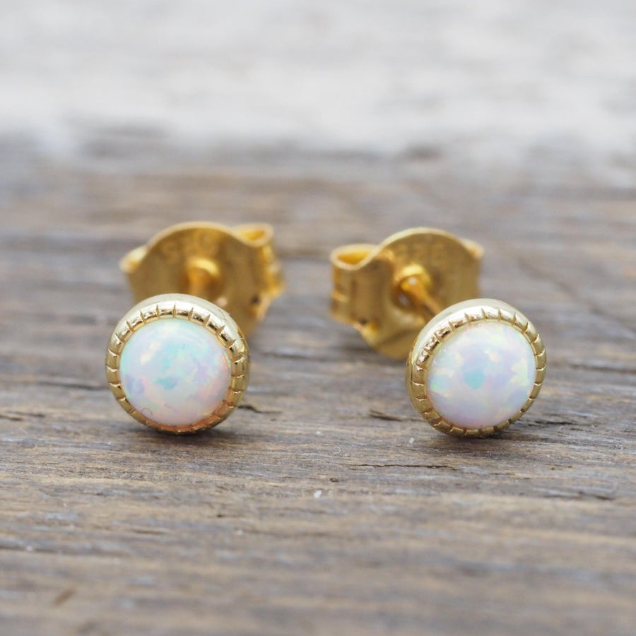 Dainty gold earrings - gold jewellery by australian jewellery brand indie and Harper