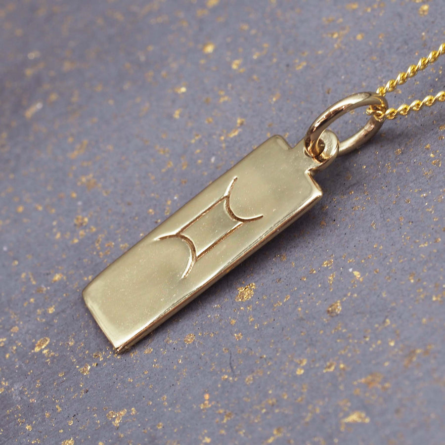 gold gemini necklace - zodiac jewellery by australian jewellery brands indie and harper