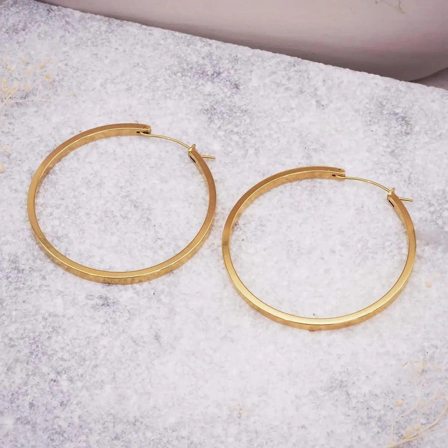 Large gold Hoop Earrings - gold jewellery by australian jewellery brand indie and harper