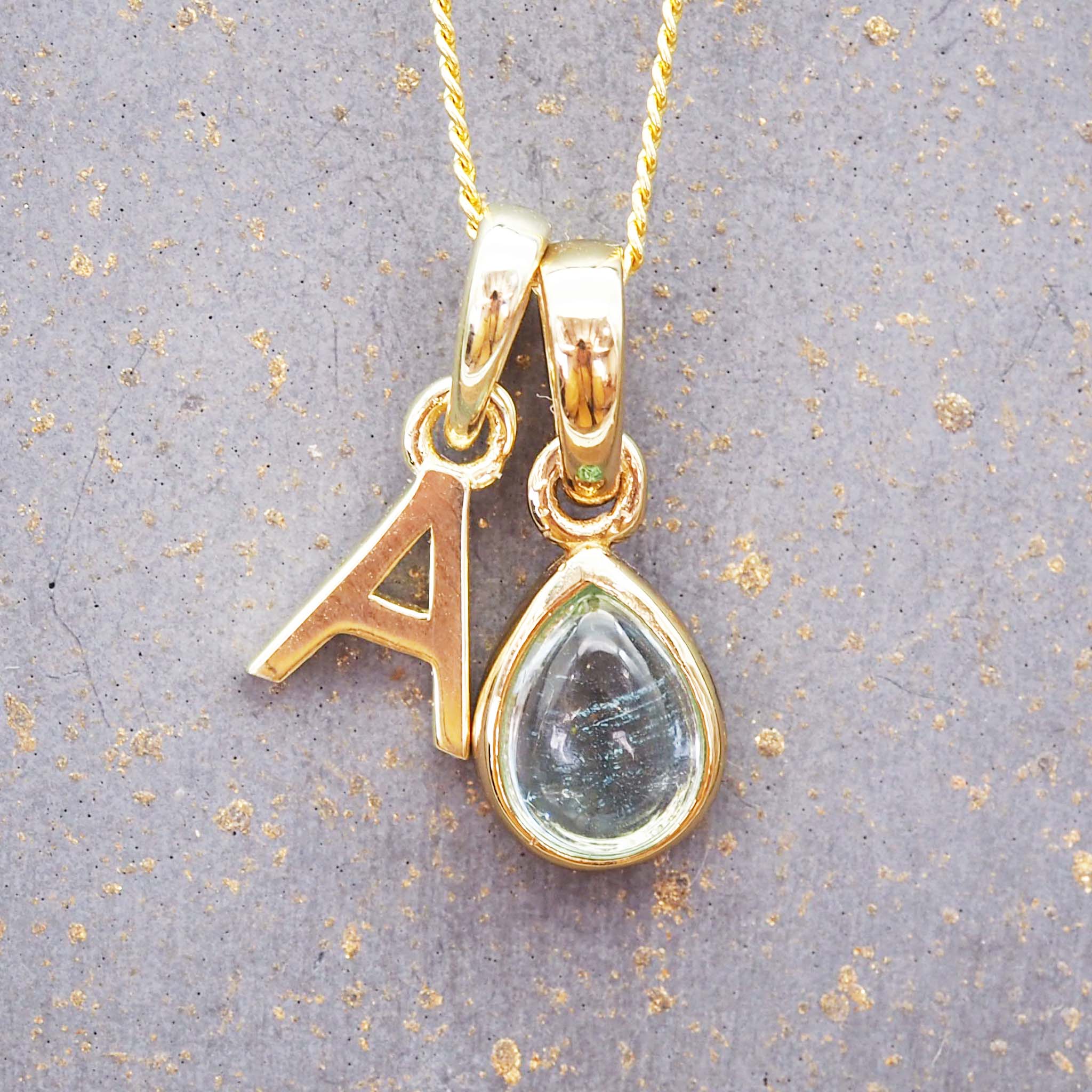 November birthstone and gold initial necklace - gold jewellery by Australian jewellery brands indie and Harper