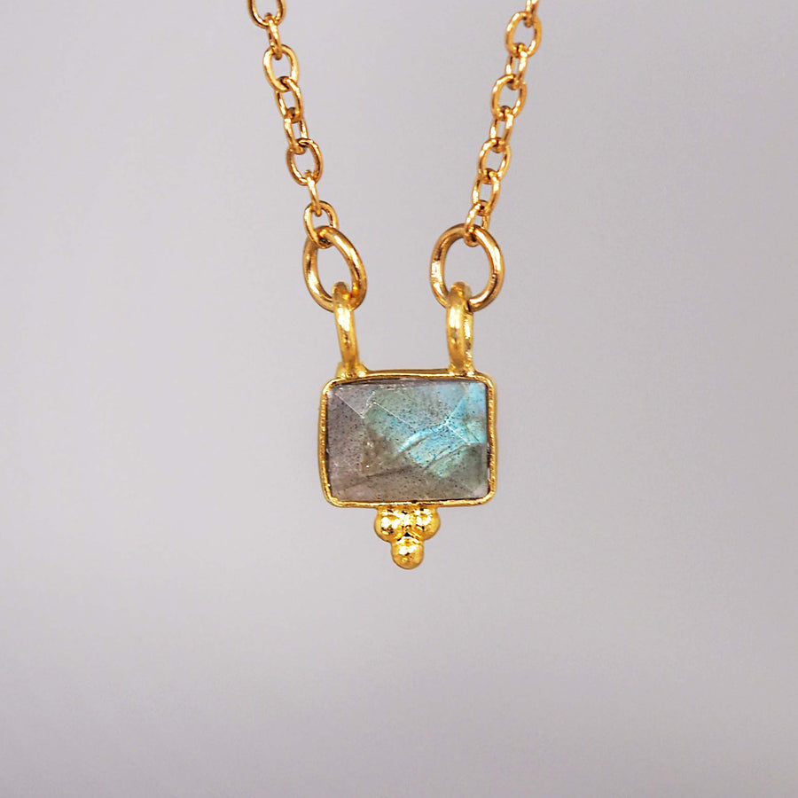 dainty gold labradorite necklace - gold labradorite jewellery by Australian jewellery brands indie and harper