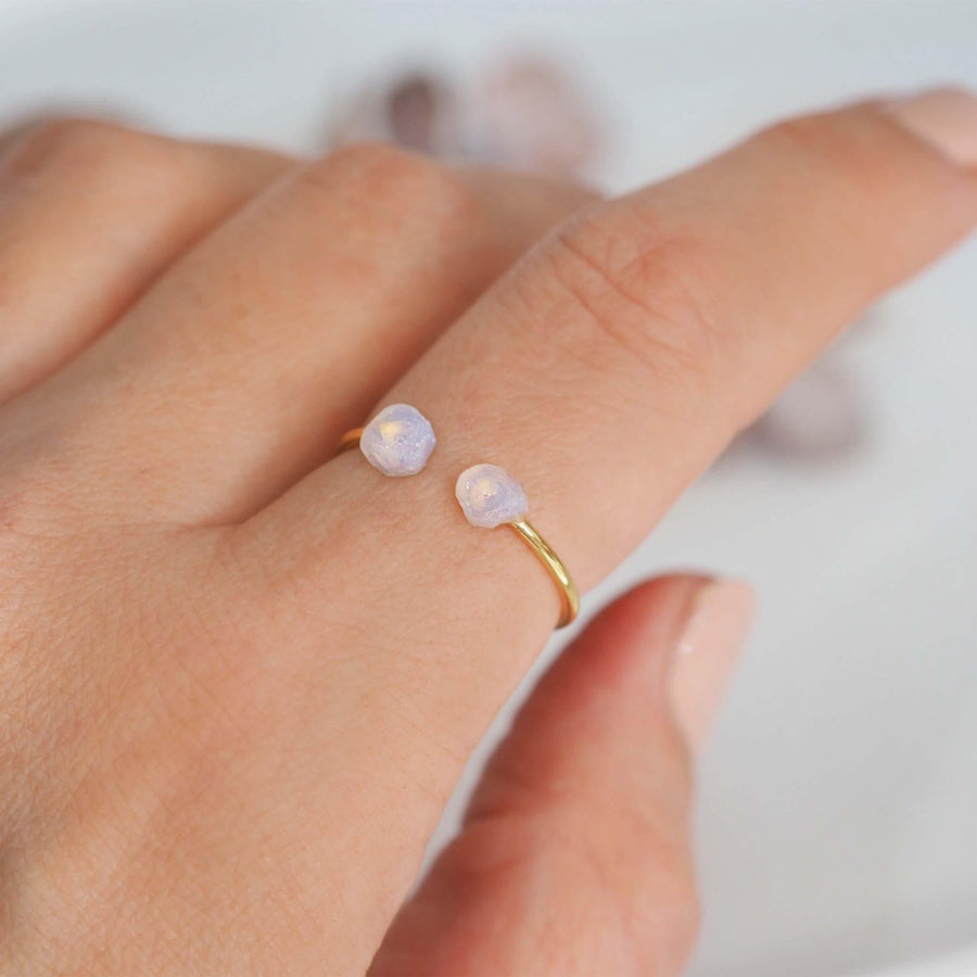 Gold Raw Opal Ring - womens raw opal jewellery australia - australian jewellery brands indie and harper