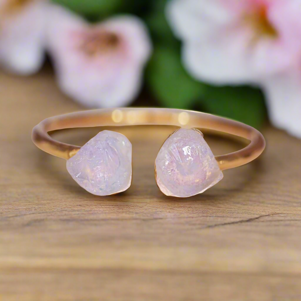 gold little raw opal ring - womens raw opal jewellery australia by australian jewellery brands indie ad harper