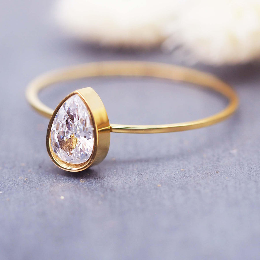 Dainty gold Ring - gold jewellery by waterproof jewellery brand indie and harper