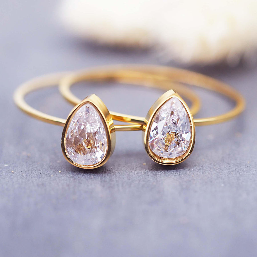 Dainty gold Rings - gold jewellery by waterproof jewellery brand indie and harper