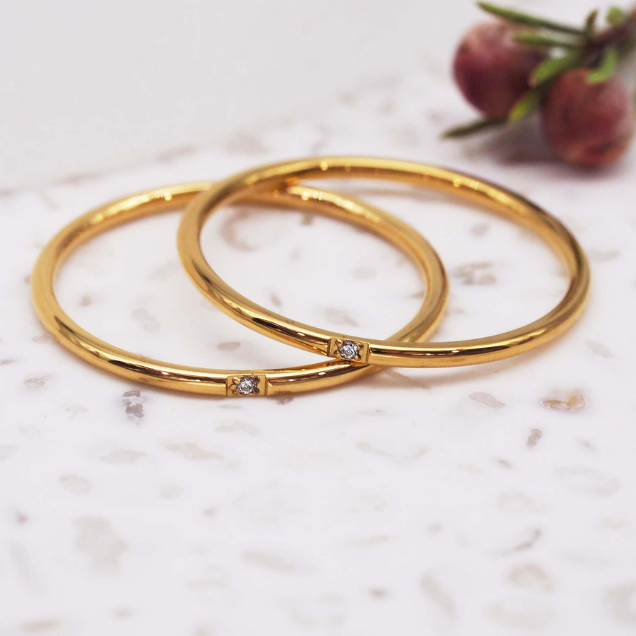 Dainty gold Rings - womens gold jewellery by Australian jewellery brand indie and Harper