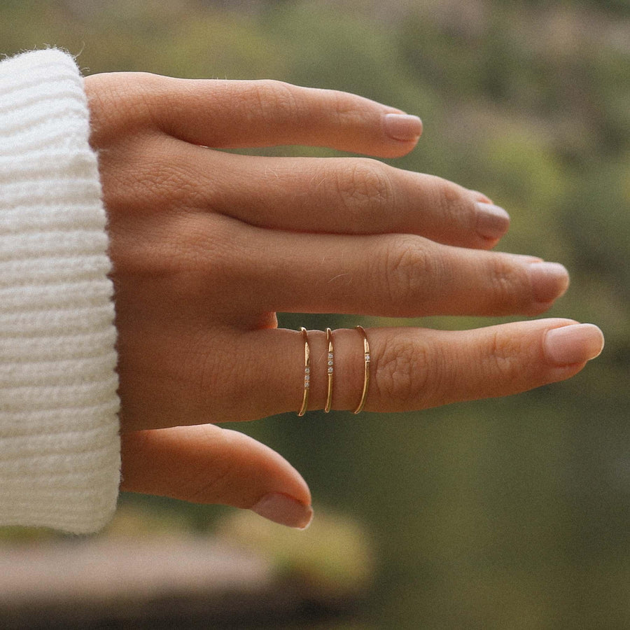 gold Rings by Australian waterproof jewellery brands indie and Harper