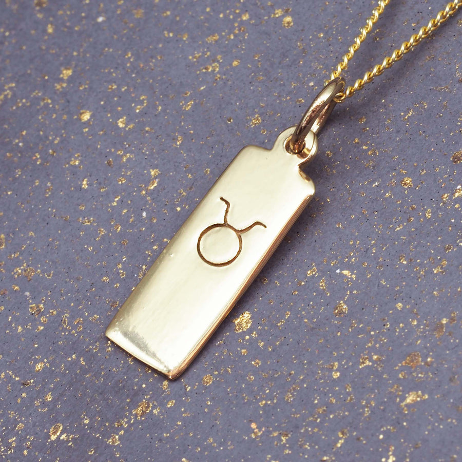 gold taurus necklace - womens zodiac jewellery by australian jewellery brands indie and harper