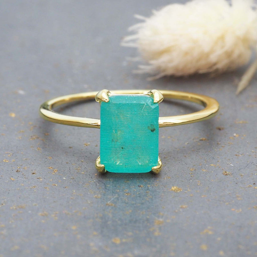 gold tourmaline ring - womens gemstone jewellery by Australian jewellery brands indie and Harper online 