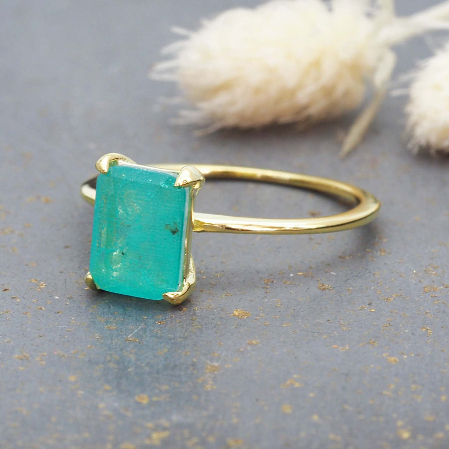 gold tourmaline ring - womens gemstone jewellery by Australian jewellery brands indie and Harper online 