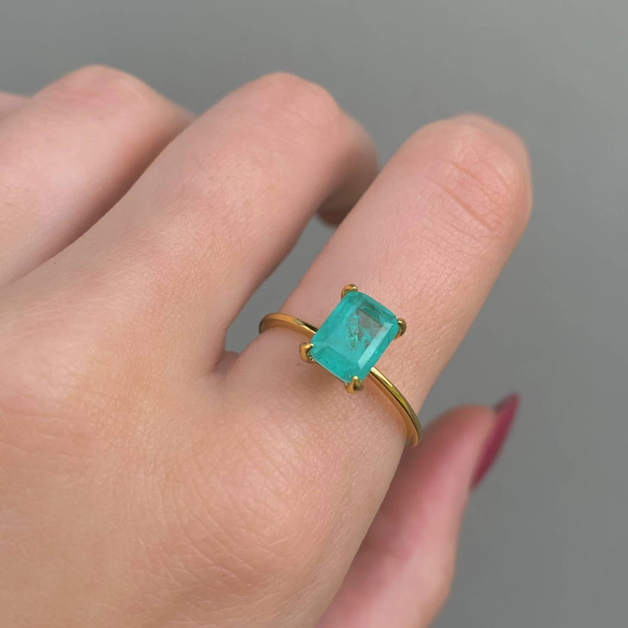 Gold tourmaline ring - tourmaline jewelry by women’s jewelry brand indie and harper