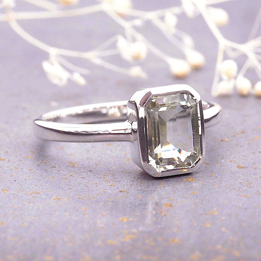 classic green amethyst ring - womens gemstone jewellery by australian jewellery brands indie and harper