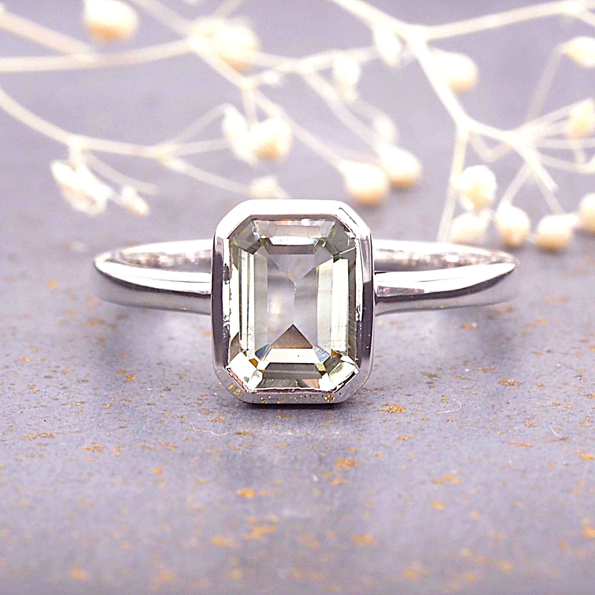 classic green amethyst ring - womens gemstone jewellery by australian jewellery brands indie and harper