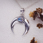 Half Moon Sterling silver Moonstone Necklace - moonstone jewellery by australian jewellery brands indie and harper