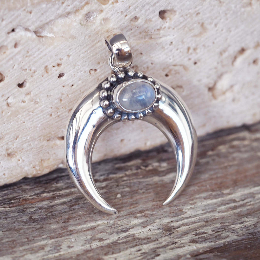 LIMITED EDITION - Half Moon Moonstone Pendant