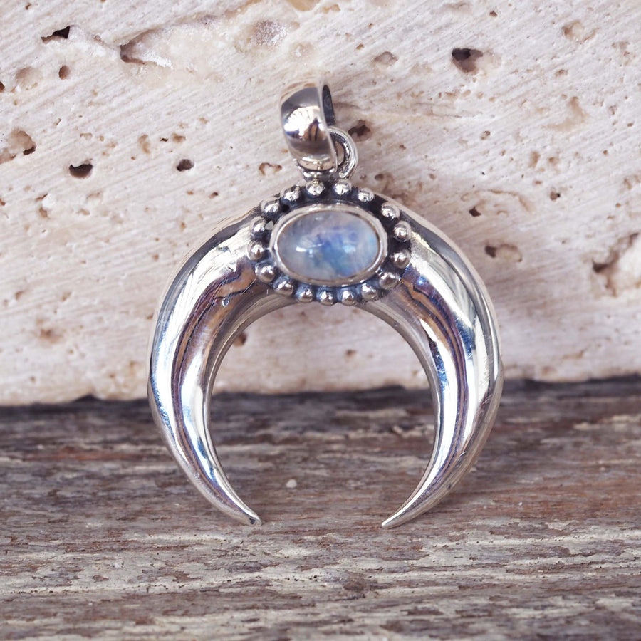 LIMITED EDITION - Half Moon Moonstone Pendant