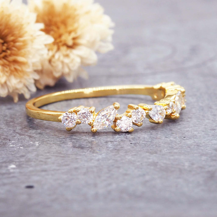 Dainty gold ring - gold promise rings and gold jewellery by Australian jewellery brands online indie and harper 