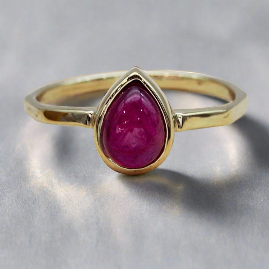 January Birthstone gold Garnet ring - january birthstone jewellery by Australian jewellery brands indie and harper