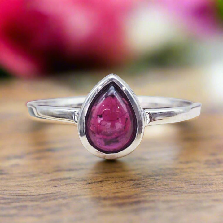 january birthstone silver garnet ring - january birthstone jewellery by Australian jewellery brands indie and harper