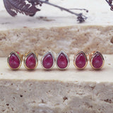 July Birthstone ruby earrings - womens jewellery by australian jewellery brand indie and harper