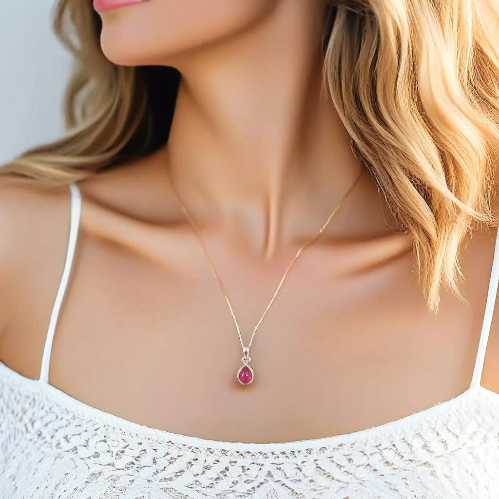 july birthstone ruby necklace - womens jewellery by australian jewellery brands indie and harper