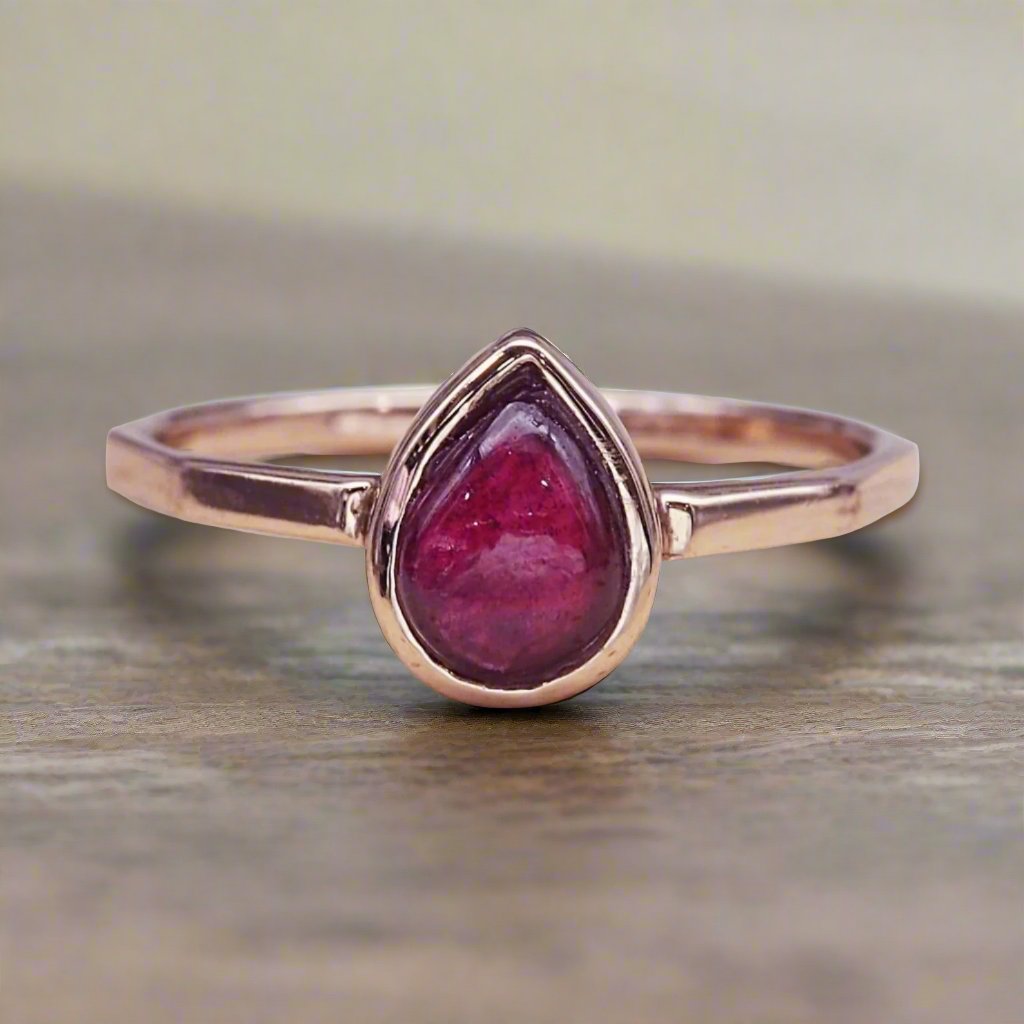 july birthstone ruby ring - Rose Gold Rings by australian jewellery brand indie and harper