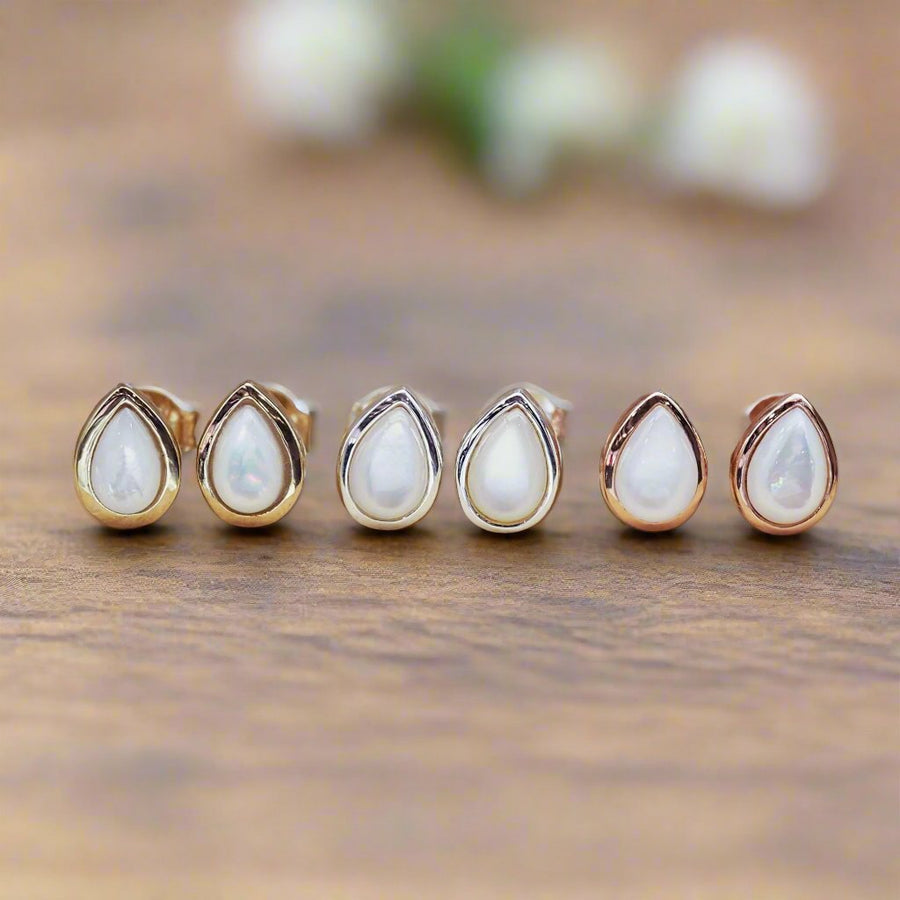 June Birthstone pearl earrings - Womens jewellery by australian jewellery brand indie and harper