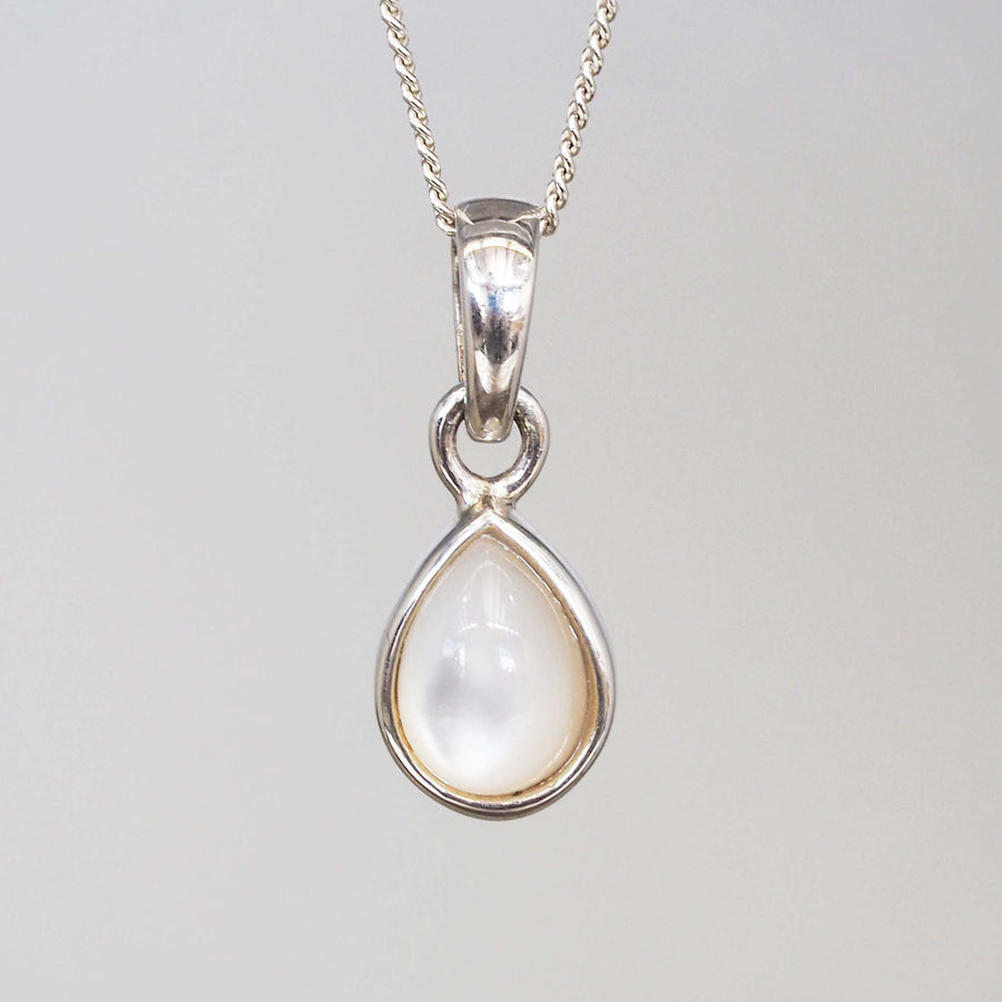 june birthstone pearl necklace - sterling silver necklace by australian jewellery brand indie and harper