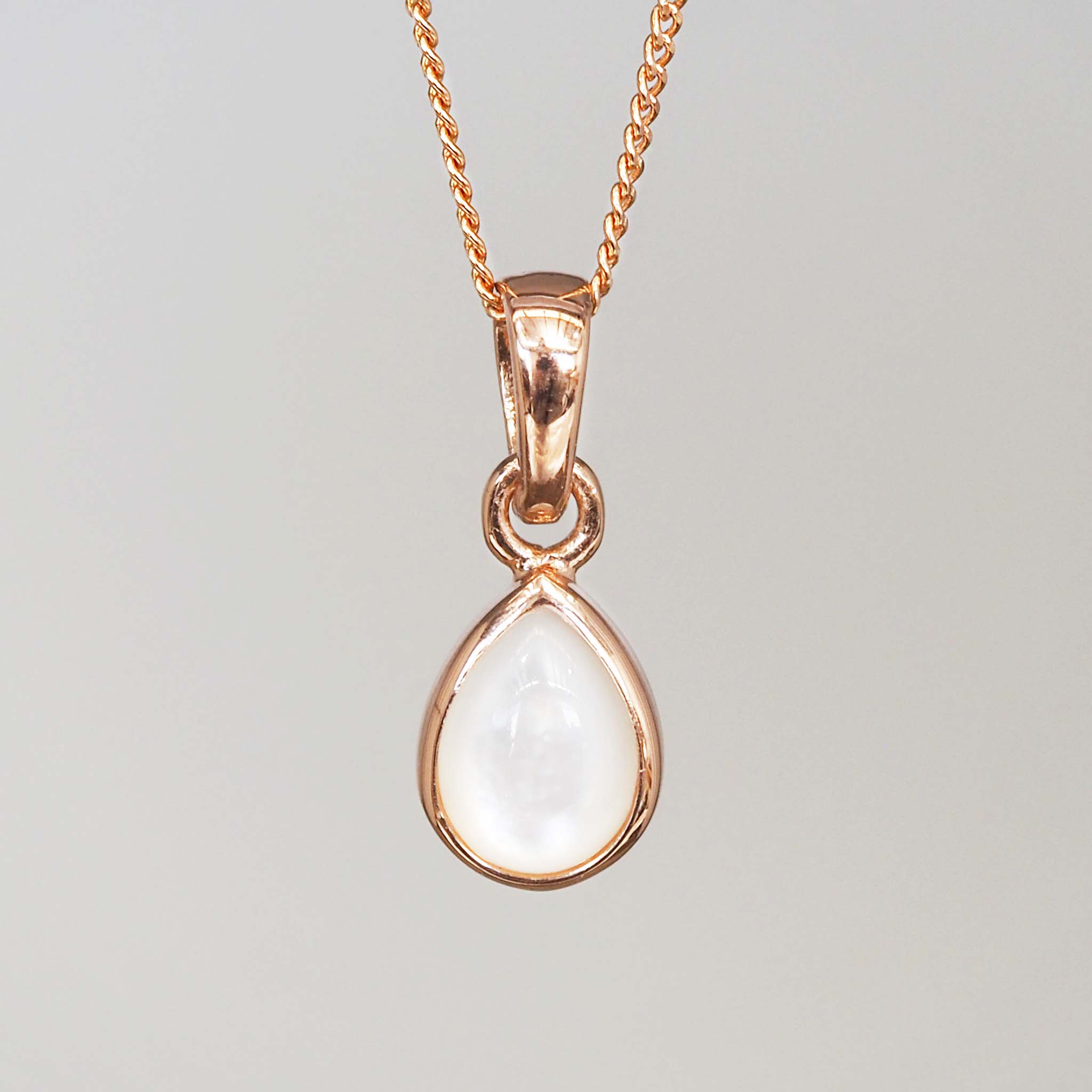 june birthstone pearl necklace - rose gold necklace by australian jewellery brand indie and harper