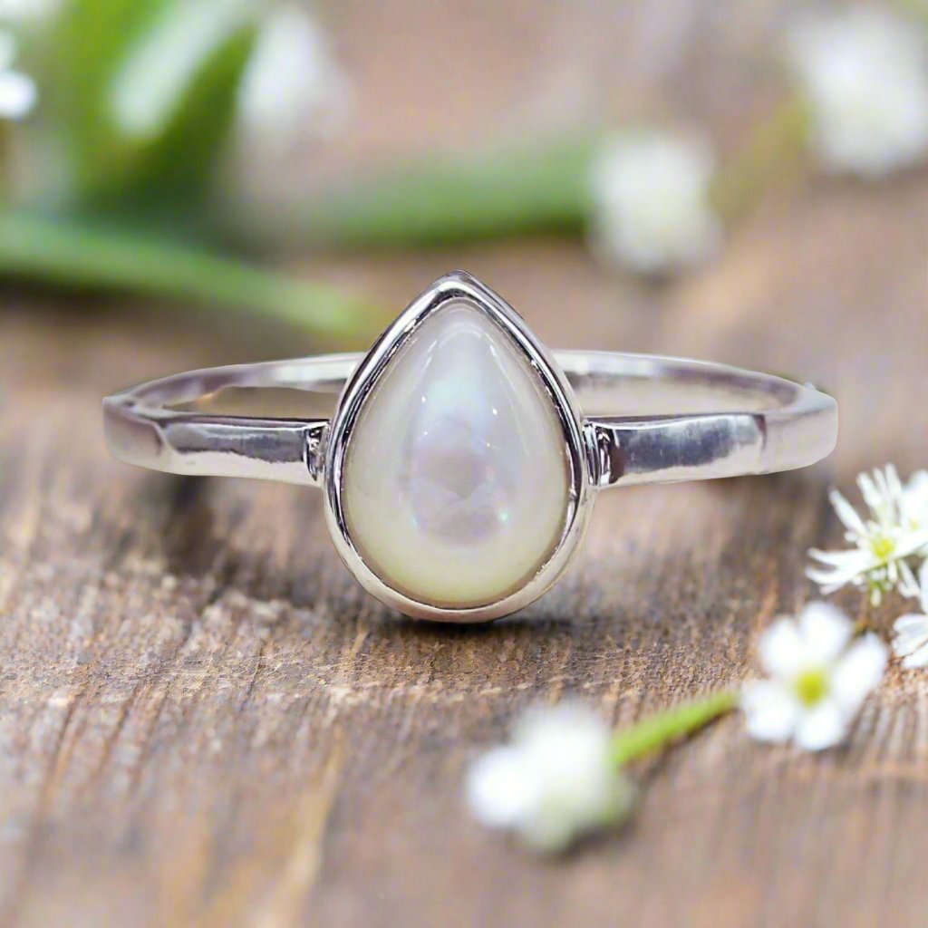 june birthstone pearl ring - Sterling Silver Rings by australian jewellery brand indie and harper