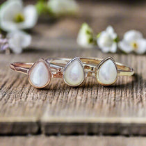 june birthstone pearl rings - womens jewellery by Australian jewellery brand indie and Harper 