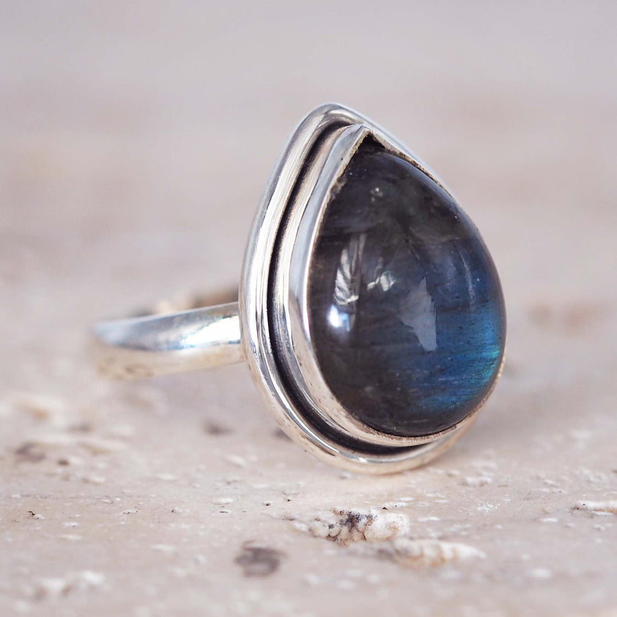 LIMITED EDITION - Labradorite Rain Drop Ring