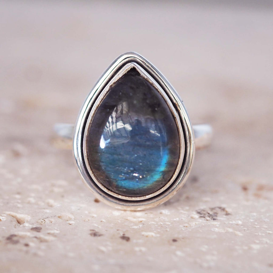 LIMITED EDITION - Labradorite Rain Drop Ring