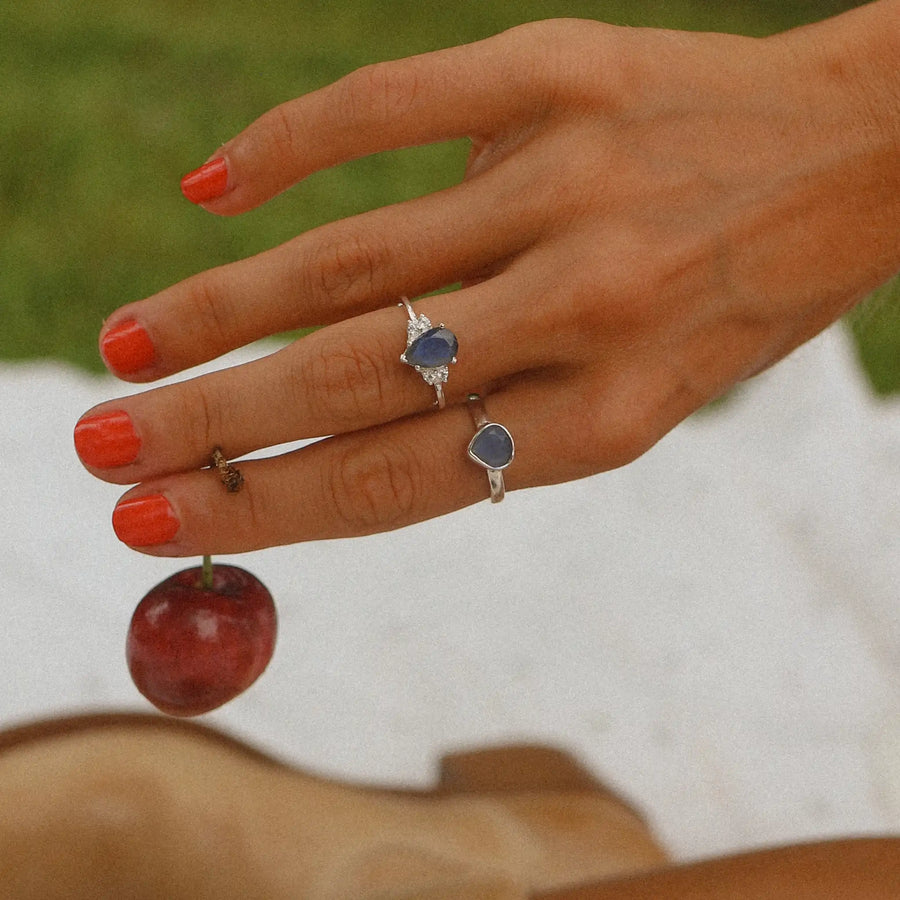 aurora's tear labradorite rings - womens gemstone jewellery by australian jewellery brands indie and Harper