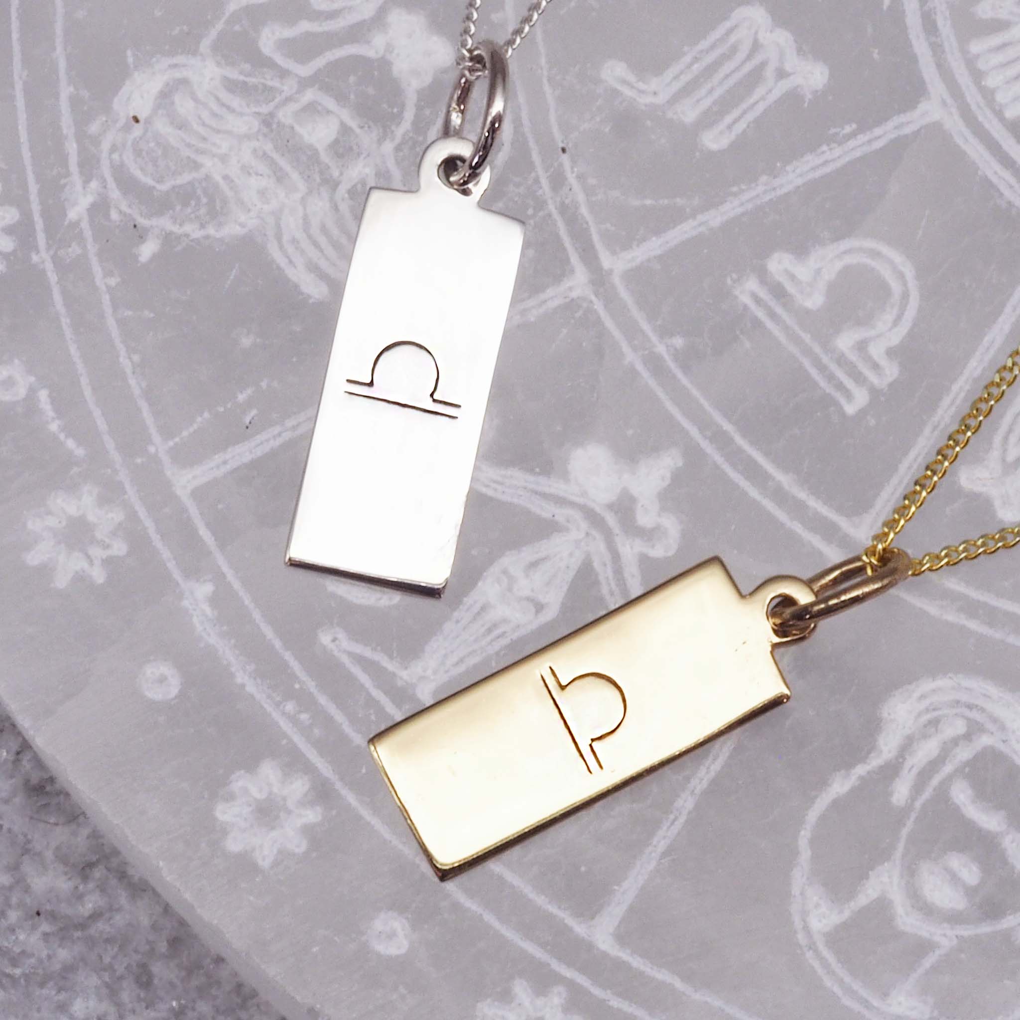 libra necklaces in sterling silver and gold - womens jewellery by australian jewellery brands indie and harper