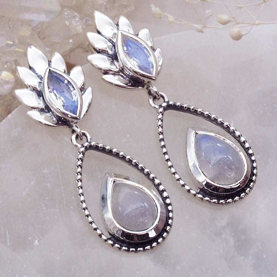 magical moonstone earrings - moonstone jewellery by Australian jewellery brands indie and harper