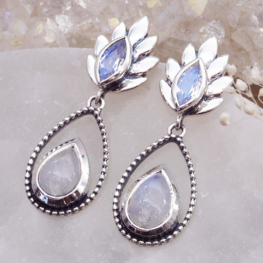 magical moonstone earrings - moonstone jewellery by Australian jewellery brands indie and harper