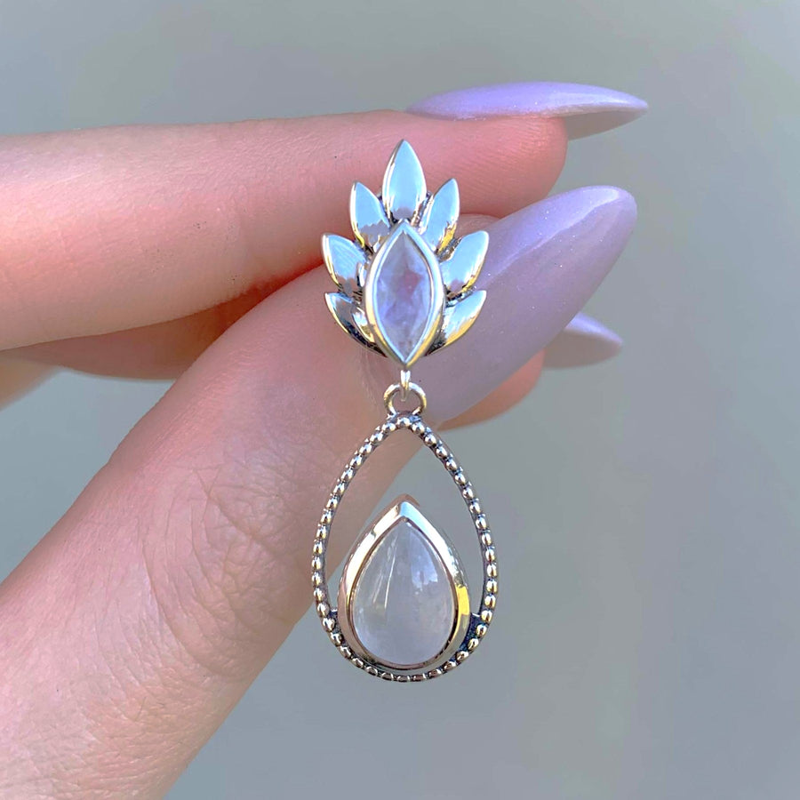 magical moonstone earrings - moonstone jewellery by australian jewellery brands indie and harper