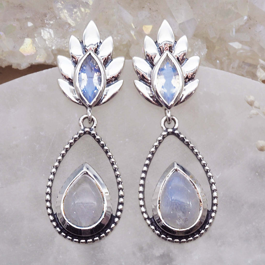 magical moonstone earrings - moonstone jewellery by Australian jewellery brands indie and harper