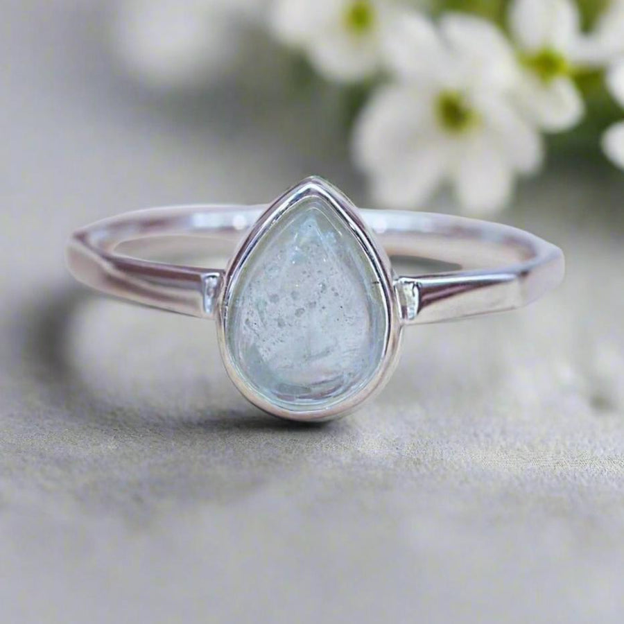 march birthstone sterling silver aquamarine ring - womens jewellery by Australian jewellery brands indie and harper