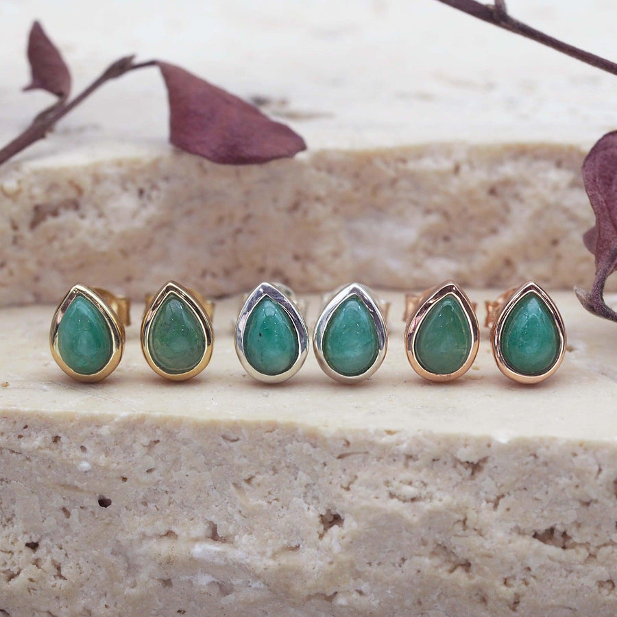 May Birthstone Emerald Earrings - Womens jewellery by Australian Jewellery Brand indie and Harper