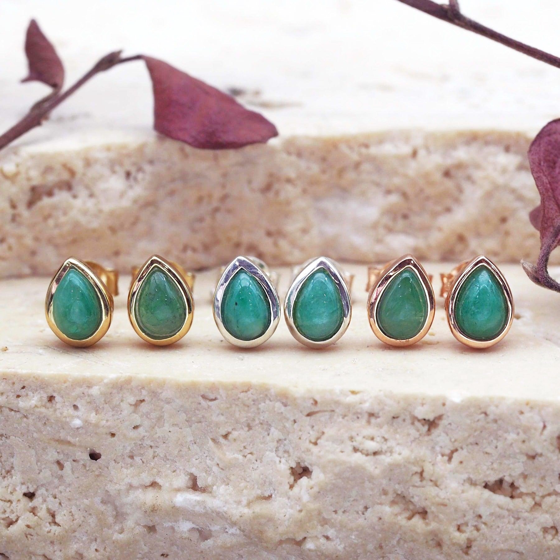 may birthstone emerald earrings - womens jewellery by Australian jewellery brand indie and Harper 