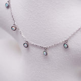 Sterling Silver Opal Necklace - womens opal jewellery by australian jewellery brands indie and harper