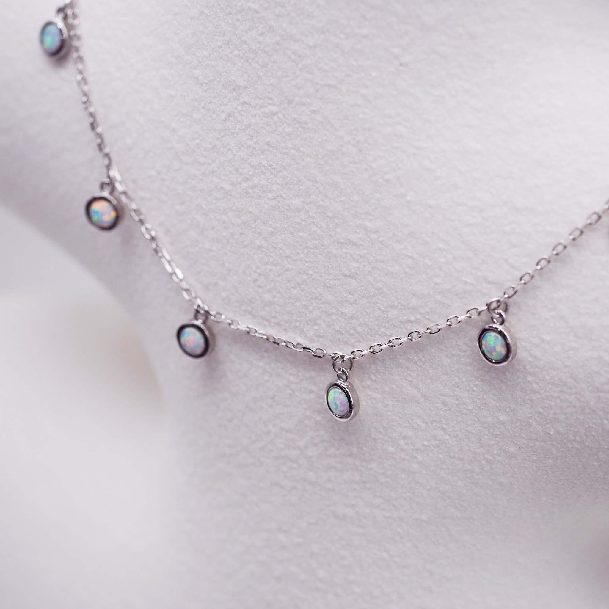 Sterling Silver Opal Necklace - womens opal jewellery by australian jewellery brands indie and harper