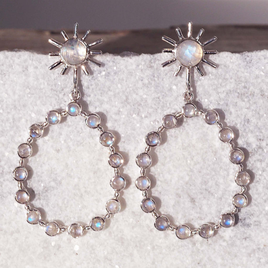 moonstone earrings - womens moonstone jewellery Australia online by indie and harper